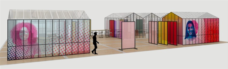 Impressie van het paviljoen van provincie Noord-Brabant op Dutch Design Week